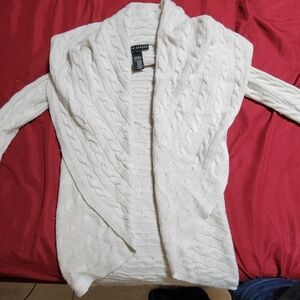 Women's Cream Cable Knit Sweater 100%cashmere